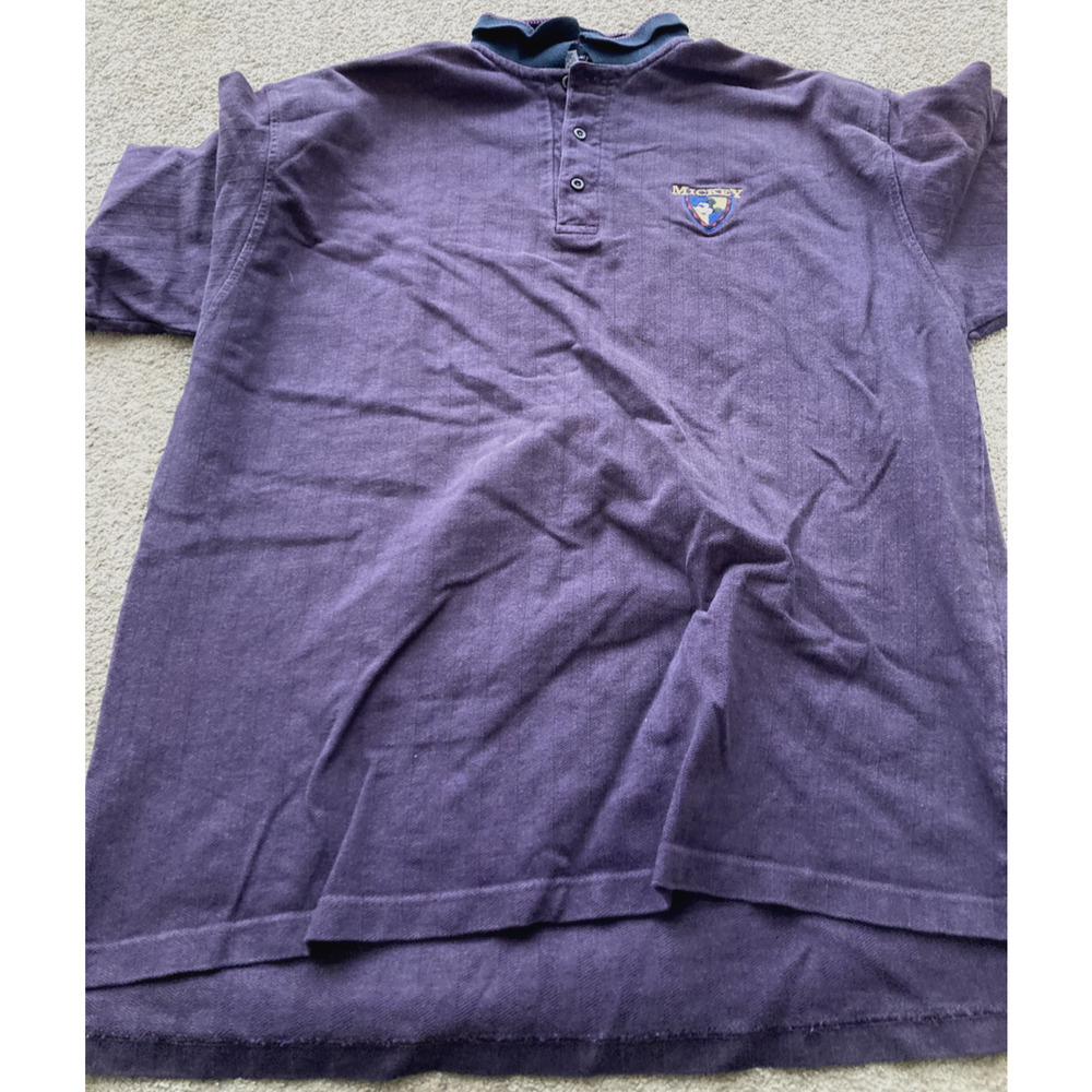 Vintage Disney Originals Purple Mickey Polo Shirt XXL